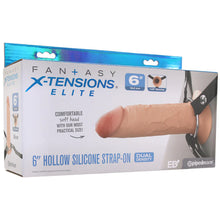 Load image into Gallery viewer, Fantasy X-Tensions Elite 6" Hollow Silicone Strap-on