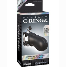 Load image into Gallery viewer, C-Ringz Extreme Silicone Cock Blocker - Black