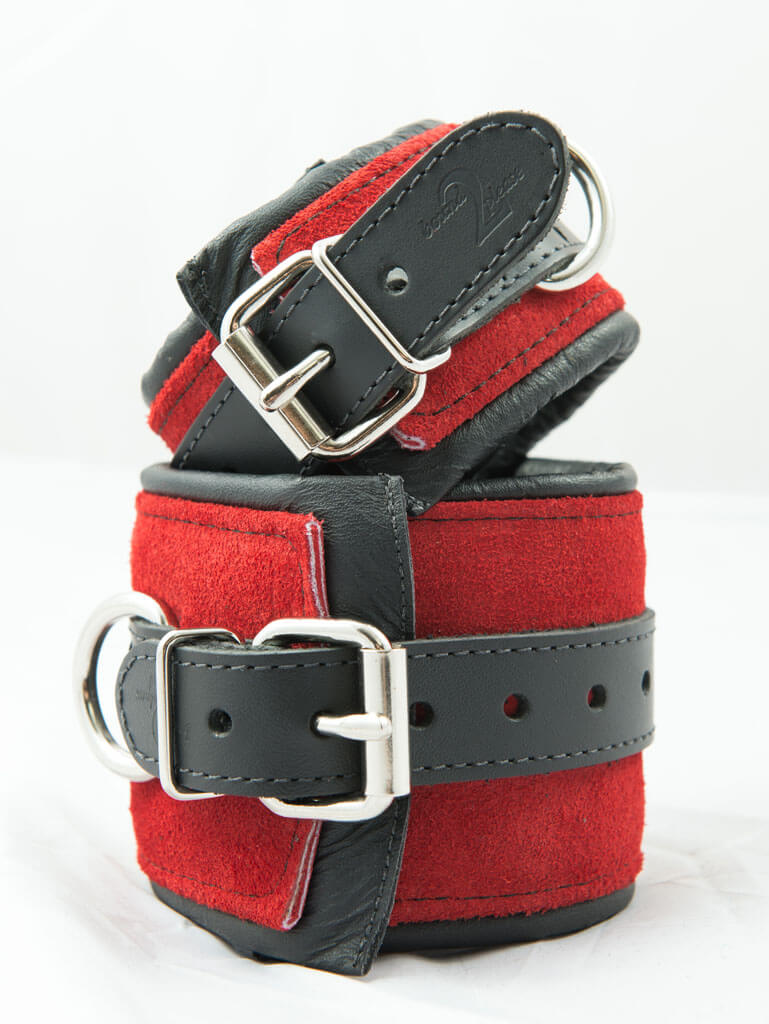 Padded Leather Ankle & Wrist Cuff Set