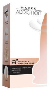 Naked Addiction 8" Rotating & Vibrating Dong